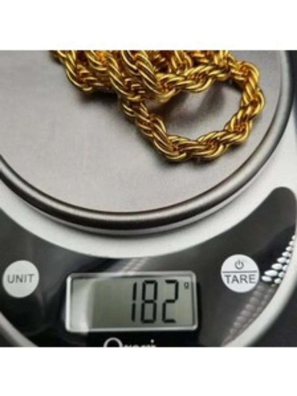 32 Inch Gold Plated Chunky Rope Chain Necklace – Men's Hip Hop Jewelry B1488
